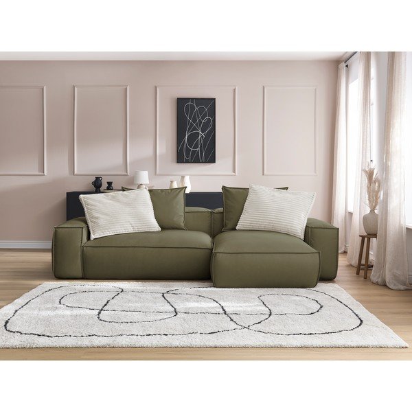 Iš dirbtinės odos kampinė sofa žalios spalvos (kintama) Boheme – Bobochic Paris-image-1