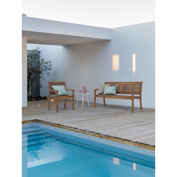 Natūralios spalvos medžio masyvo sodo suoliukas Noemi – Bizzotto-image-1