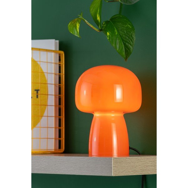 Oranžinės spalvos iš stiklo stalinis šviestuvas (aukštis 20 cm) Fervor – Leitmotiv-image-1