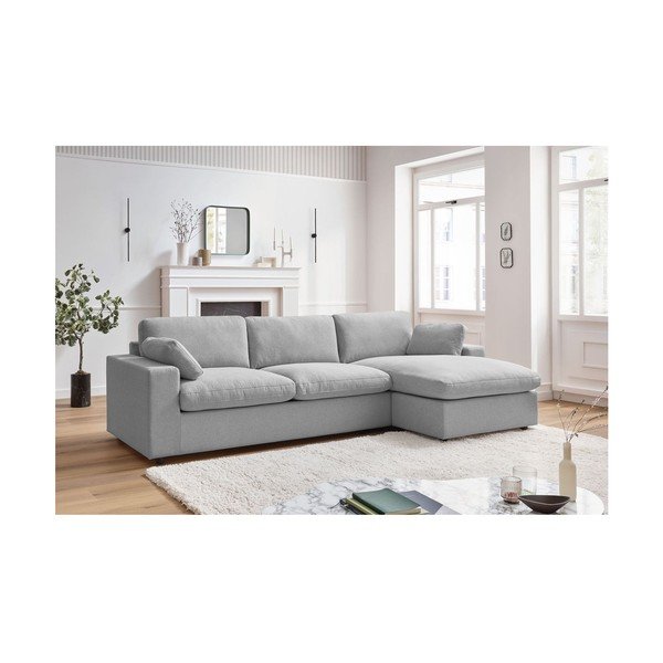 Šviesiai pilkos spalvos kampinė sofa Belair – Bobochic Paris-image-1