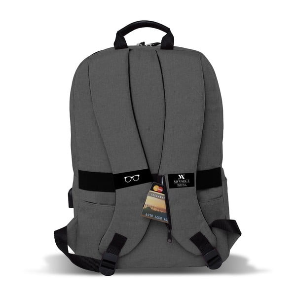 Pilka kuprinė su USB jungtimi My Valice GALAXY Smart Bag-image-1