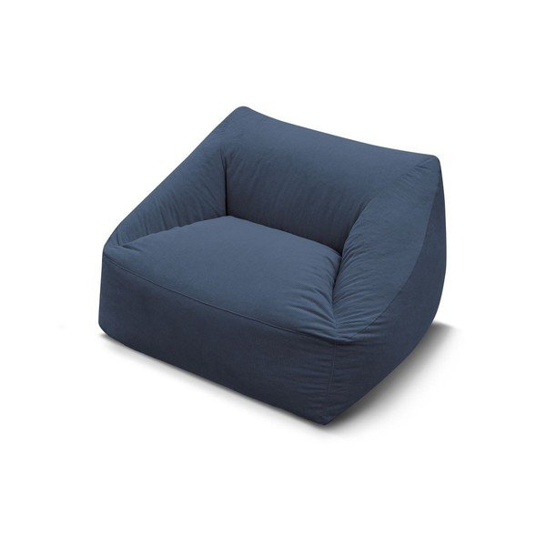 Tamsiai mėlynos spalvos sėdmaišis iš kordinio velveto Lilibet – Bobochic Paris-image-3