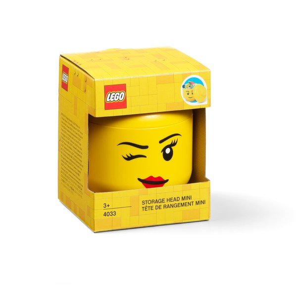 Geltonos spalvos daiktų laikymo dėžutė LEGO® Wink, 10,5 x 10,6 x 12 cm-image-4