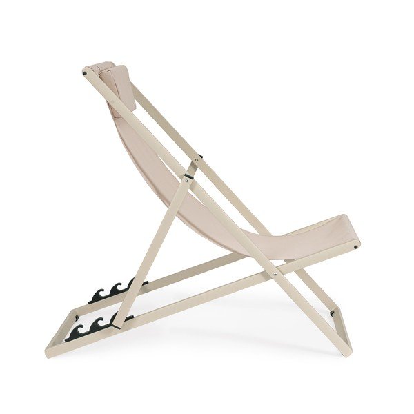 Smėlio spalvos metalinis sodo šezlongas Taylor – Bizzotto-image-2
