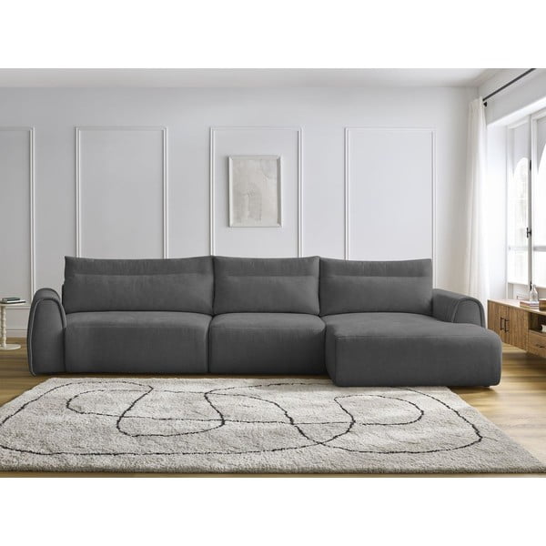 Kampinė sofa pilkos spalvos Aden – Bobochic Paris-image-1