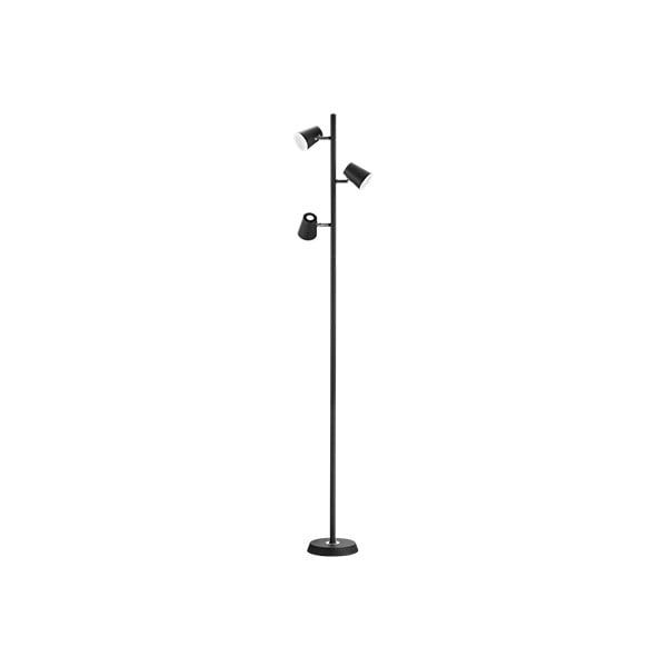 Juodas LED grindų šviestuvas "Trio Narcos", aukštis 1,54 m