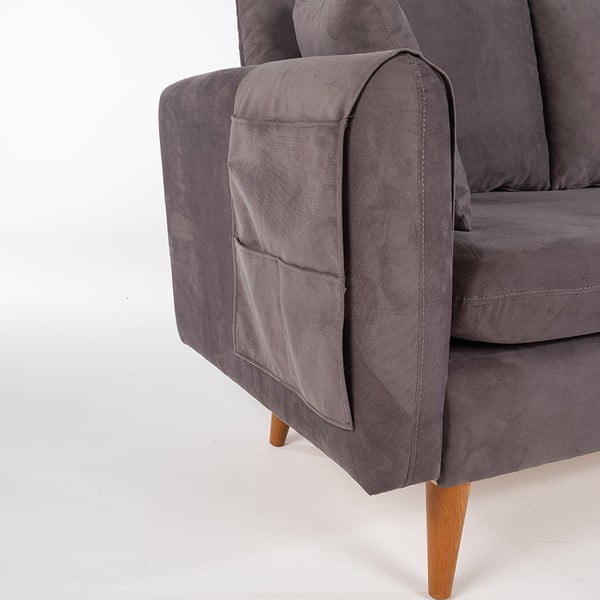 Sofa tamsiai pilkos spalvos 215 cm Sofia – Balcab Home-image-1
