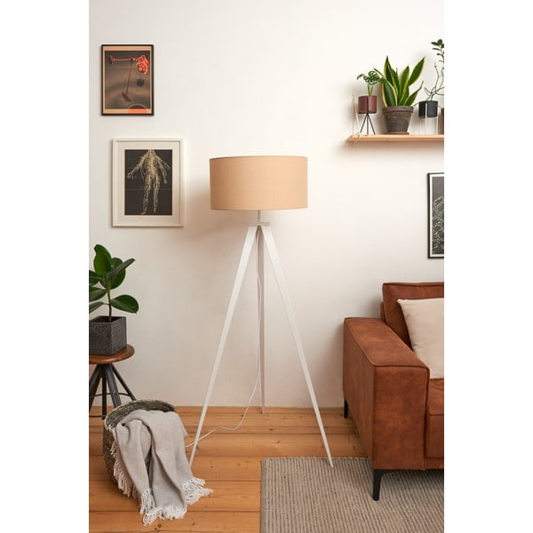 Smėlio spalvos toršeras su baltomis metalinėmis kojelėmis Bonami Essentials Kiki-image-4