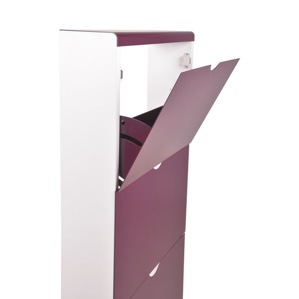 Violetinės spalvos iš metalo atlenkiama spintelė batams 51x138x16 cm – Household Pleasure-image-2