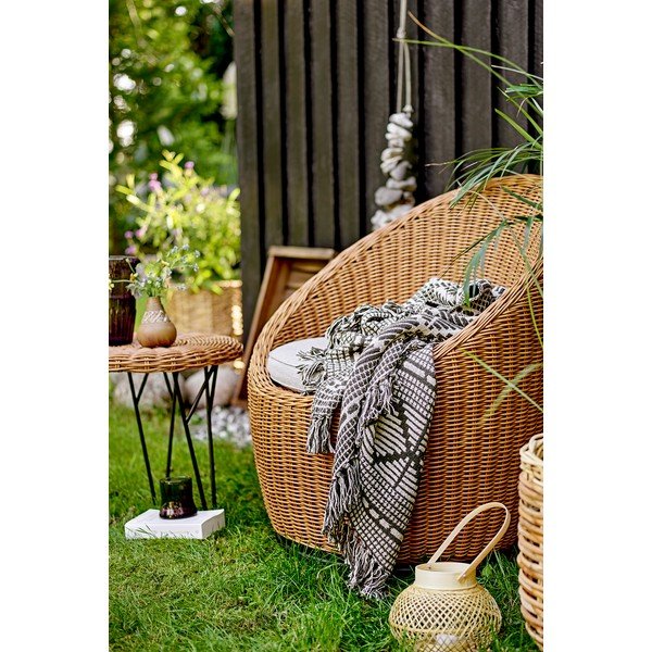 Iš dirbtinio rotango apvalios formos šoninis stalas ø 46 cm Roccas – Bloomingville-image-1