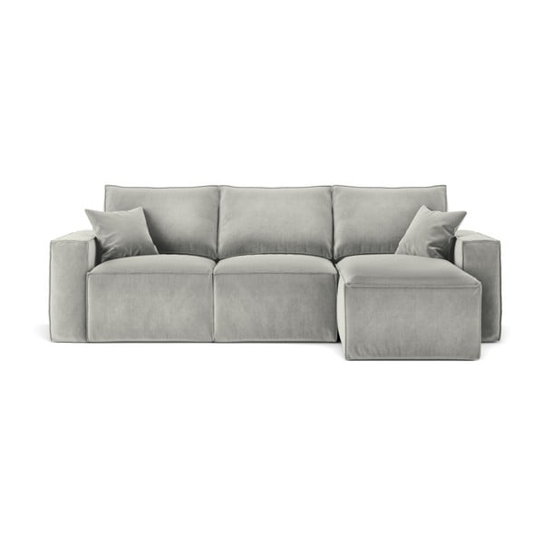 Šviesiai pilka kampinė sofa "Cosmopolitan Design Florida", dešinysis kampas