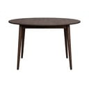 Iš ąžuolo masyvo apvalios formos prailginamas valgomojo stalas tamsiai rudos spalvos ø 120 cm Tyler – Rowico