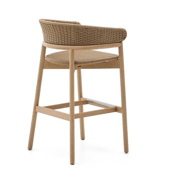 Natūralios spalvos medžio masyvo sodo baro taburetė Arinella – Kave Home-image-4