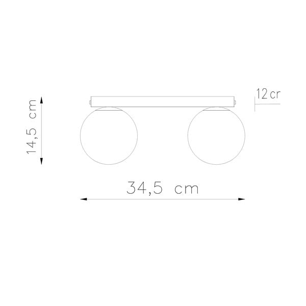 Lubinis šviestuvas juodos spalvos ø 12 cm su stiklo gaubtu Umerta – Sollux-image-4
