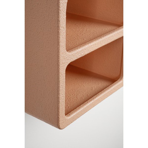 Terakotos spalvos kelių aukštų sieninė lentyna 40 cm Creamy – Bizzotto-image-2