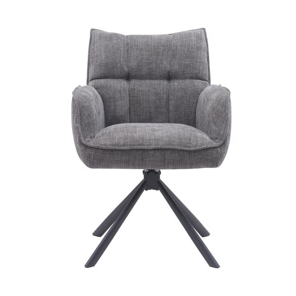 Pilkos spalvos iš audinio valgomojo kėdžių komplektas 2 vnt. Marilla – Unique Furniture-image-4