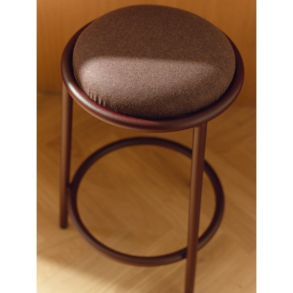Bordo spalvos iš metalo baro taburetė (sėdynės aukštis 68 cm) Hogo – noo.ma-image-3
