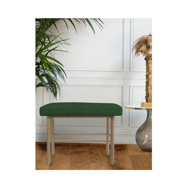 Pušies medžio kėdė su tamsiai žalios spalvos aksomo "Velvet Atelier" užvalkalu-image-1