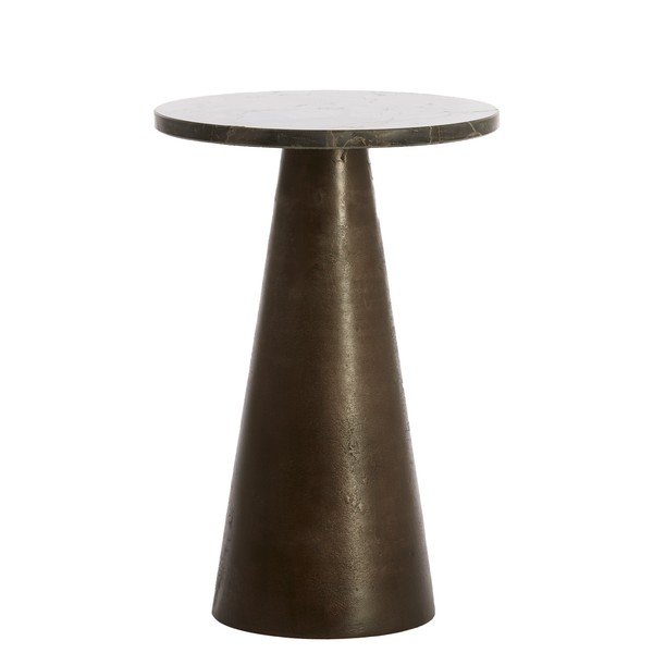Su marmuriniu stalviršiu apvalios formos šoninis stalas ø 29 cm Ynez – Light & Living