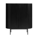 Spintelė juodos spalvos iš ąžuolo 125x110 cm Siena – Unique Furniture