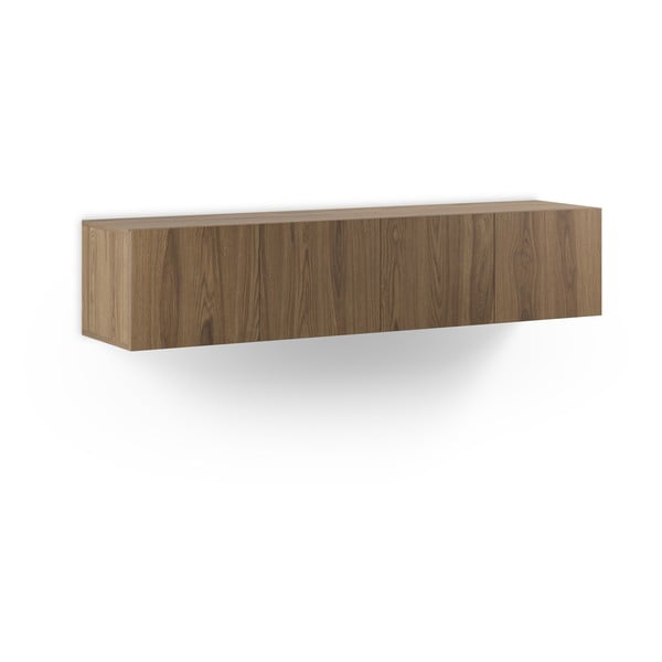 Natūralios spalvos TV spintelė iš ąžuolo 180x38x35 cm Daroca – Marckeric-image-4