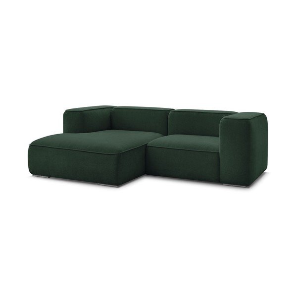 Iš boucle kampinė sofa tamsiai žalios spalvos (su kairiuoju kampu) Zephyr – Bobochic Paris-image-3