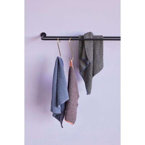 Mėlynas medvilninis rankšluostis Hübsch Rosa, 40 x 60 cm-image-1