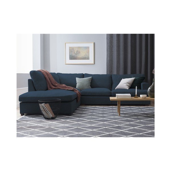 Mėlyna "Windsor & Co Sofos Daphne" kampinė sofa, kairysis kampas-image-2