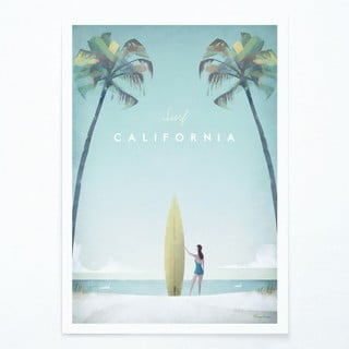 Plakatas Travelposter California, 30 x 40 cm