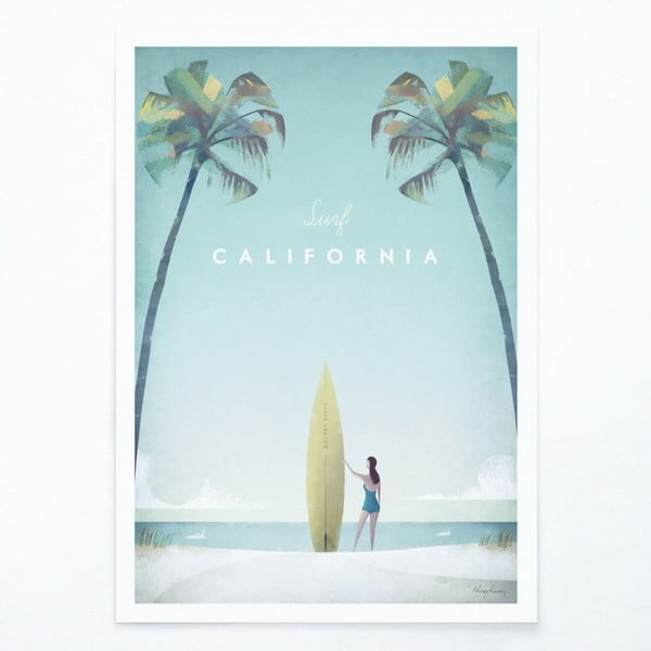 Plakatas Travelposter California, 50 x 70 cm