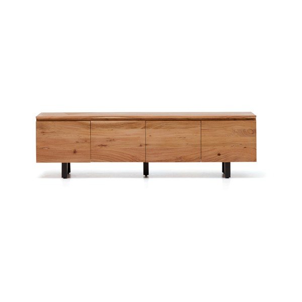 Natūralios spalvos iš akacijos masyvo TV spintelė 200x58x40 cm Uxue – Kave Home