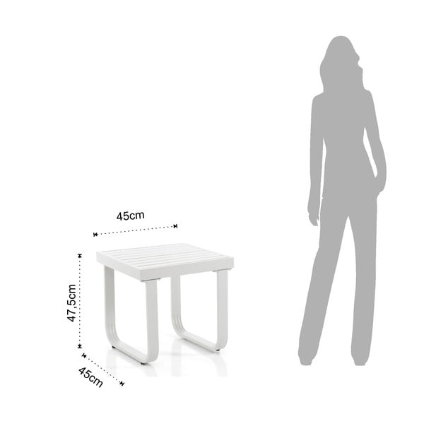 Iš aliuminio šoninis stalas 47.5x47.5 cm Ischia – Tomasucci-image-1