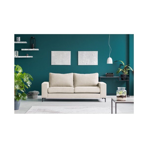 Kreminė trijų vietų sofa "Kooko Home Cancan-image-2