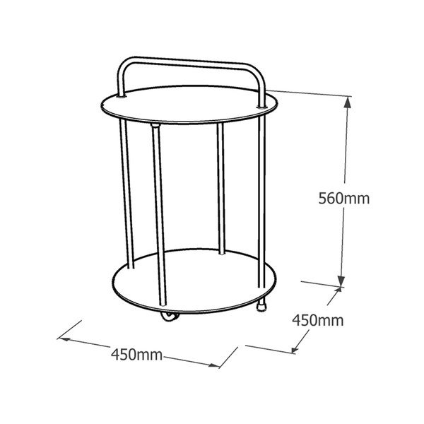 Iš metalo apvalios formos sodo šoninis staliukas ø 45 cm Plip – Ezeis-image-4