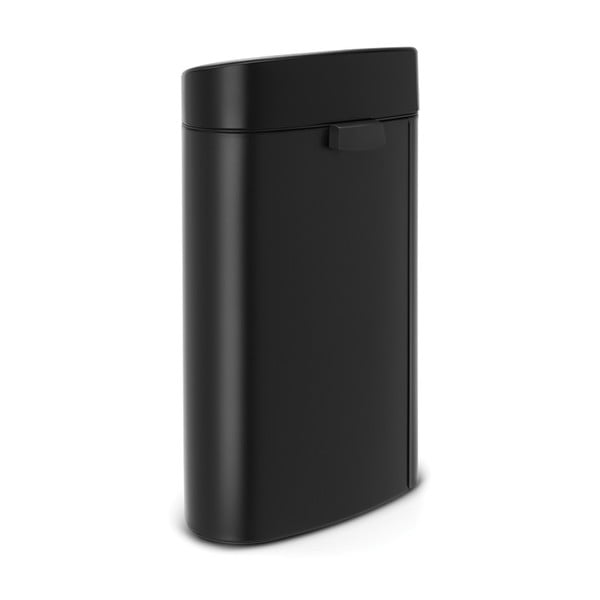 Iš plieno galima atidaryti palietus šiukšliadėžė matinės juodos spalvos 40 l Touch Bin – Brabantia-image-3