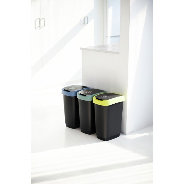 Perdirbto plastiko šiukšlių dėžė 10 L Twist - Rotho-image-1