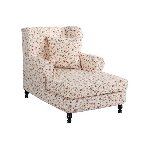 Smėlio spalvos gėlių fotelis Max Winzer Mareille Flowery Beige