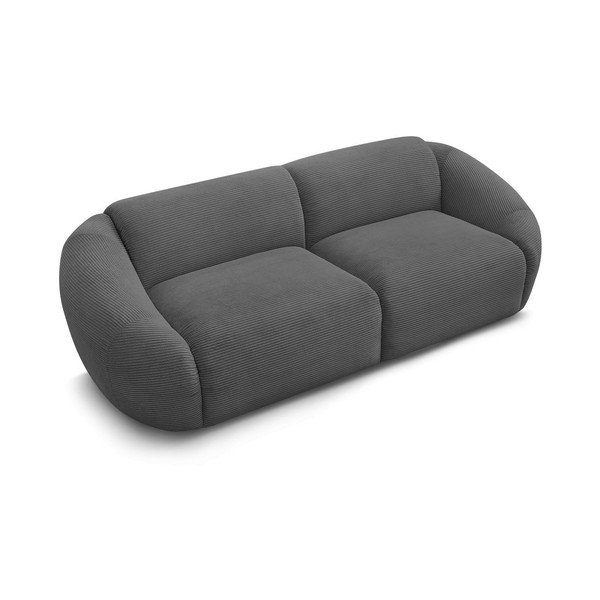 Pilkos spalvos sofa iš kordinio velveto 250 cm Tina – Bobochic Paris-image-3