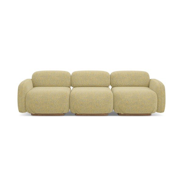 Geltonos spalvos sofa 270 cm Ailani – Makamii