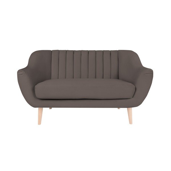 Antracito pilkos spalvos dvivietė sofa "Micadoni Home Vincente