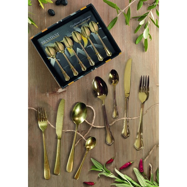 16 dalių aukso spalvos stalo įrankių rinkinys Brandani-image-2