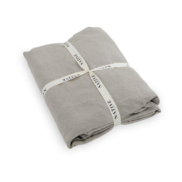 Šviesiai pilkos spalvos/taupe spalvos iš lino viengulė patalynė 135x200 cm Natural – Native Natural-image-2