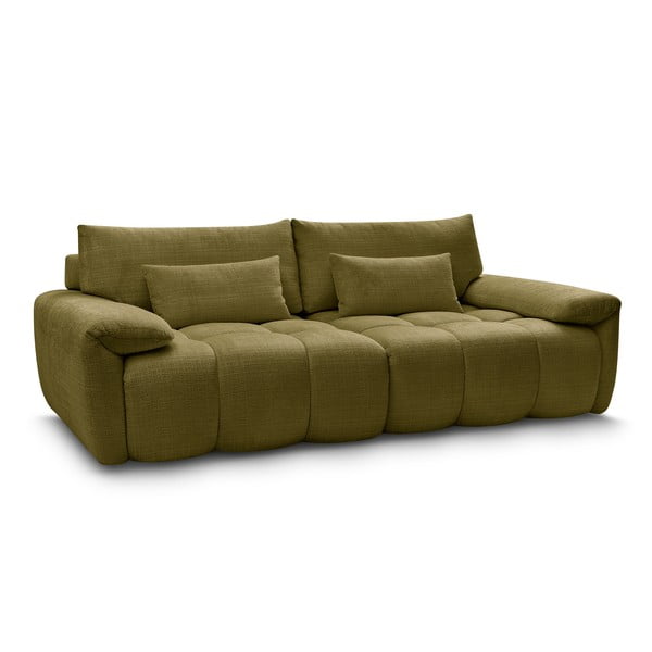 Žalios spalvos iš šenilinio audinio sofa 264 cm Ivane – Bobochic Paris-image-3