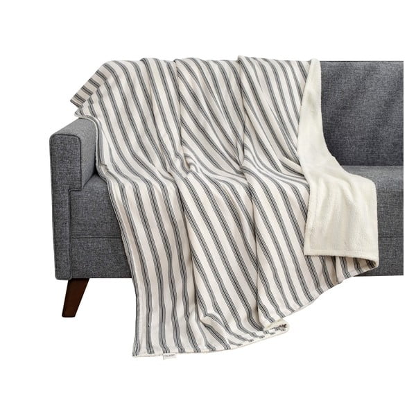 Baltos spalvos/antracito spalvos antklodė ir pledas 150x190 cm Soren Wellsoft – Mijolnir