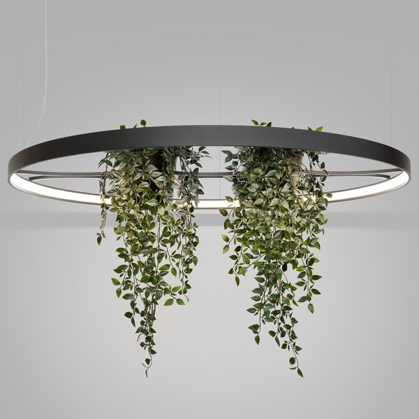 Juodos spalvos iš aliuminio kabantis šviestuvas LED ø 110 cm RIO – Thoro-image-4