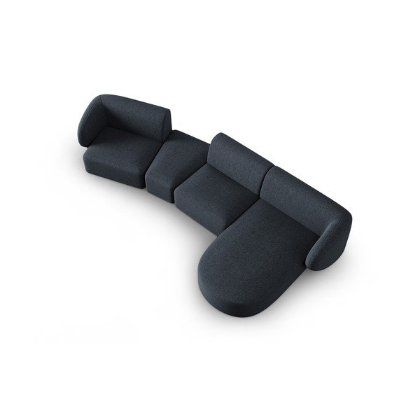 Kampinė sofa tamsiai mėlynos spalvos (su dešiniuoju kampu) Shane – Micadoni Home-image-2