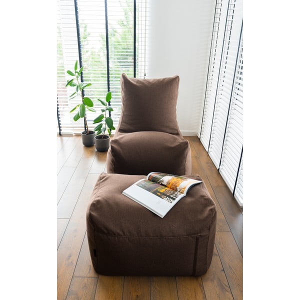 Šviesiai pilkos spalvos iš boucle sėdmaišis Plus 70 Lounge – SLOWDOWN-image-1