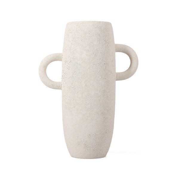 Baltos spalvos iš keramikos vaza (aukštis 30 cm) Bullet – S|P Collection