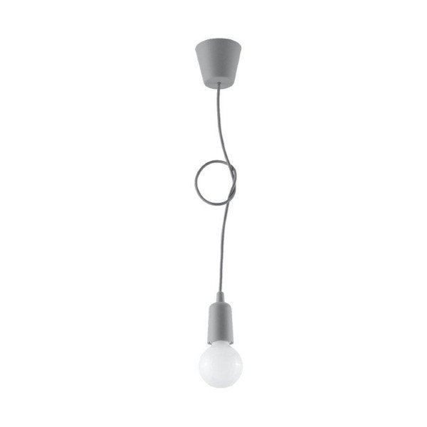 Kabantis šviestuvas pilkos spalvos ø 5 cm Rene – Sollux
