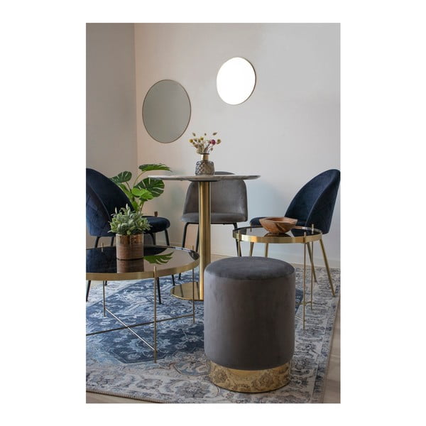 Iš aksomo valgomojo kėdės šviesiai pilkos spalvos 2 vnt. Geneve – House Nordic-image-4